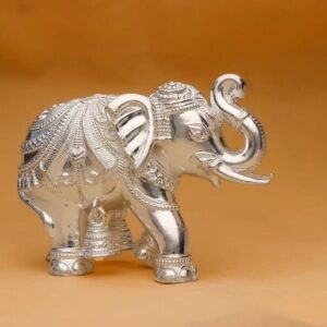 Silver Elephant Statues